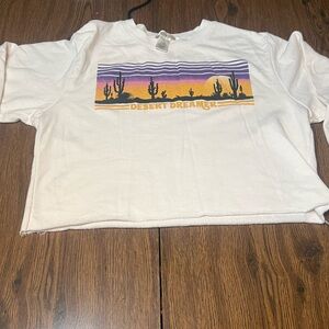 Youth in revolt, Off white crop sweatshirt, size large. Great shape.